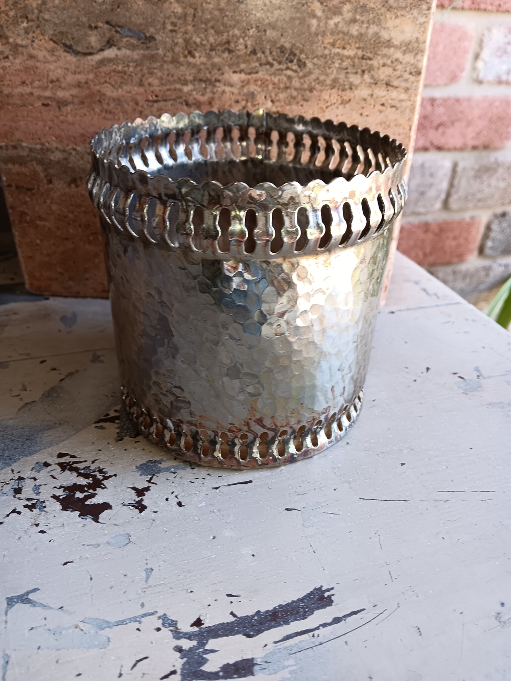 Vintage Cales of Sheffield England Silver Plate Crystal England Wine Holder